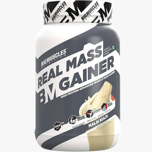 BigMuscles Nutrition Chocolate Real Mass Gainer Health Supplement 1 kg